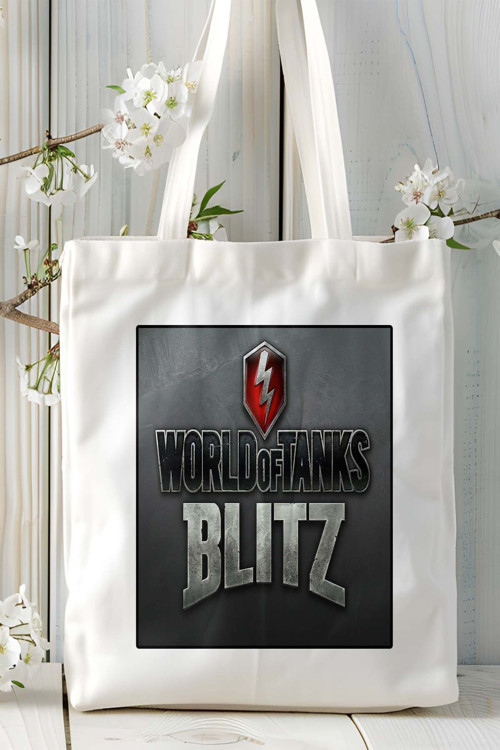 Art hedi̇ye word of blitz Mobil Oyun Baskılı Bez Çanta Omuz Çantası Çift tafaflı baskı kişiye özel 5