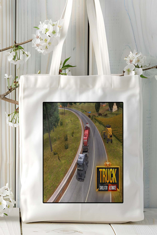 Art hedi̇ye truck smilator Mobil Oyun Baskılı Omuz Çanta Çift tafaflı baskı kişiye özel 6