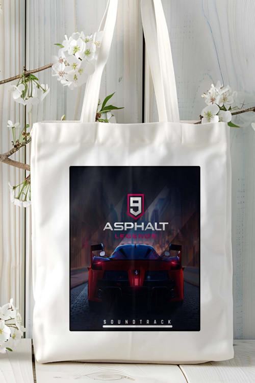 Art hedi̇ye Asphalt Legends Mobil Oyun Baskılı Bez Çanta Omuz Çantası Çift tafaflı baskı kişiye özel 5