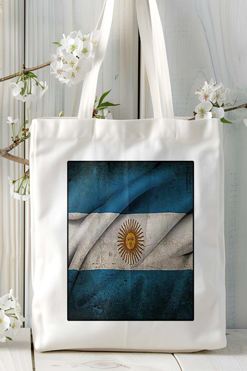 Art hedi̇ye arjantin Argentina bayrak Baskılı Omuz Çanta kişiye özel model