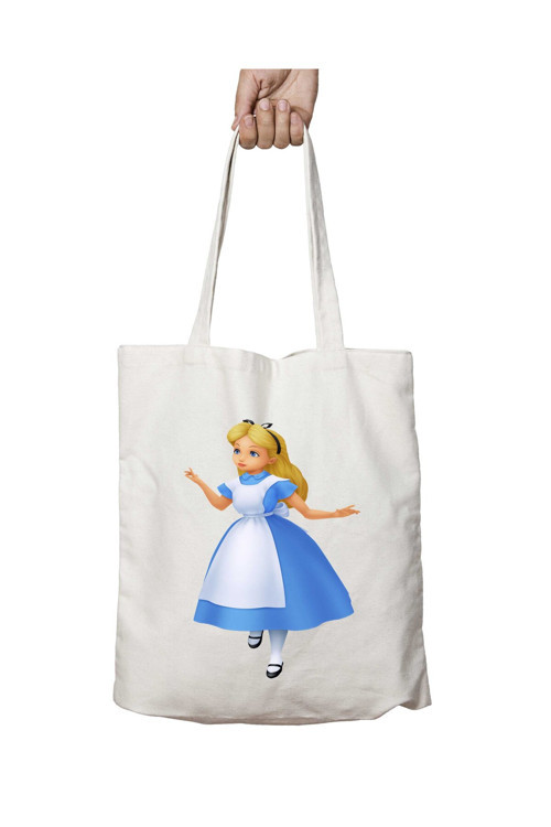 Art hedi̇ye Alice-Free-PNG-Image iki Taraf Kalıcı Yıkanabilir Okul Plaj Omuz Bez Çanta