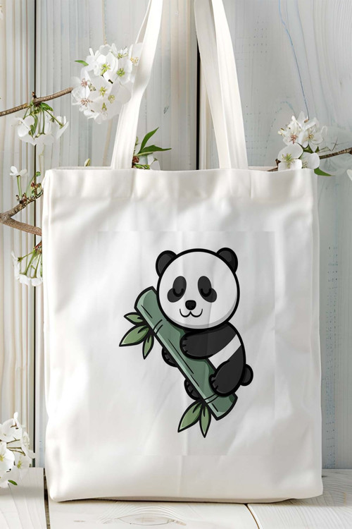Art hedi̇ye panda Baskılı Omuz Çanta kişiye özel model 8