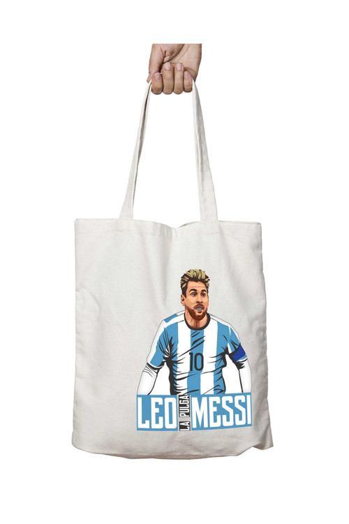 Art hedi̇ye Messi Forma iki Taraf Kalıcı Yıkanabilir Okul Plaj Omuz Bez Çanta