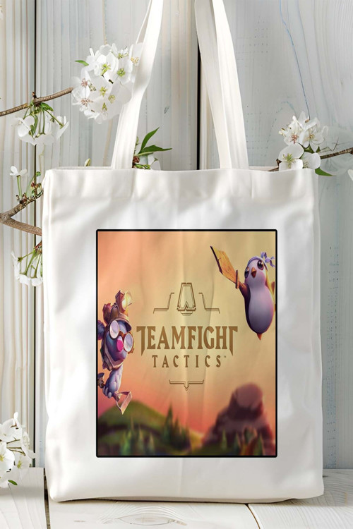 Art hedi̇ye TFT: Teamfight Tactics Mobil Oyun Baskılı Bez Çanta Omuz Çantası Çift tafaflı baskı kişiye özel 5