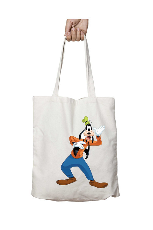 Art hedi̇ye Goofy iki Taraf Kalıcı Yıkanabilir Okul Plaj Omuz Bez Çanta