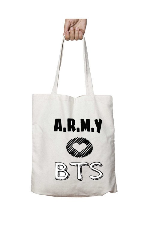 Art hedi̇ye ARMY KALP BTS iki Taraf Kalıcı Yıkanabilir Okul Plaj Omuz Bez Çanta