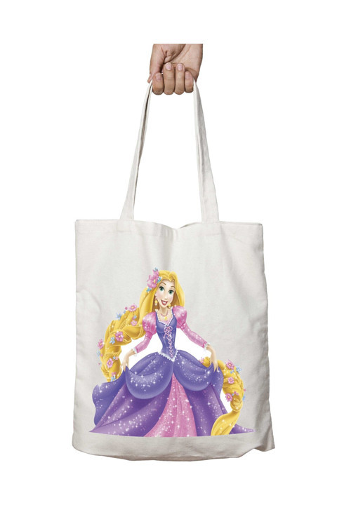 Art hedi̇ye Rapunzel 2531 iki Taraf Kalıcı Yıkanabilir Okul Plaj Omuz Bez Çanta