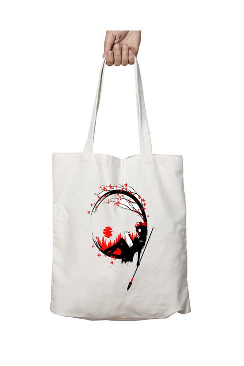 Art hedi̇ye Princess Mononoke Circle Landscape iki Tarafı Kalıcı Baskılı Yıkanabilir Çanta