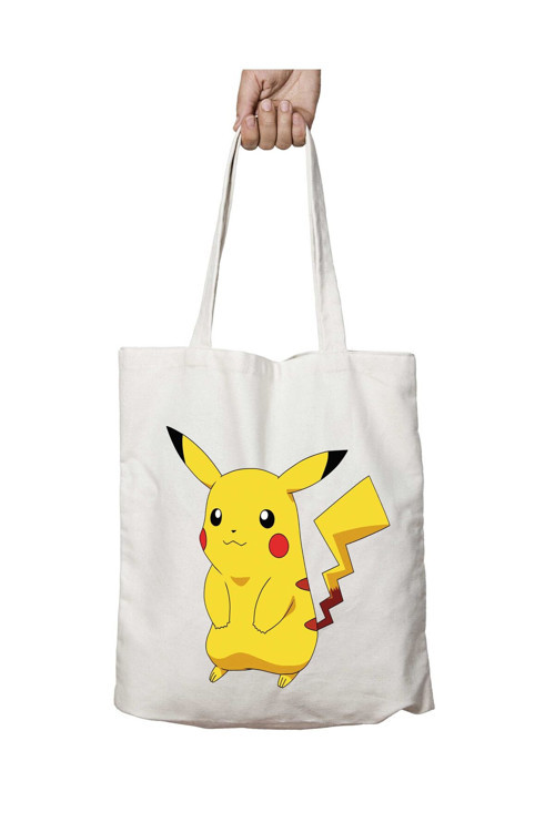 Art hedi̇ye Pokemon Pikachu (2) iki Taraf Kalıcı Yıkanabilir Okul Plaj Omuz Bez Çanta