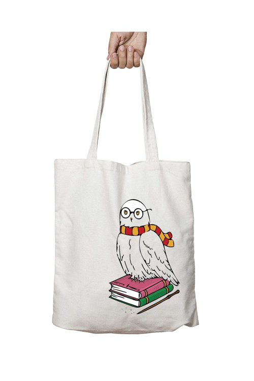 Art hedi̇ye Harry Potter Hedwig Baykuş Kitap iki Taraf Kalıcı Yıkanabilir Okul Plaj Omuz Bez Çanta