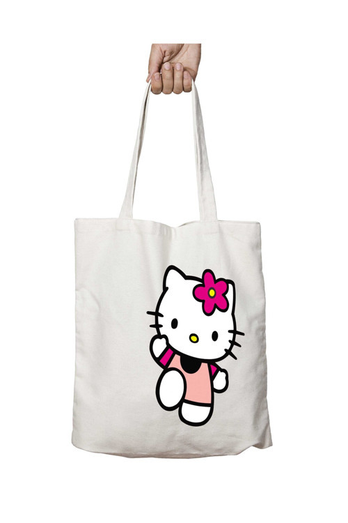 Art hedi̇ye Hello Kitty iki Taraf Kalıcı Yıkanabilir Okul Plaj Omuz Bez Çanta