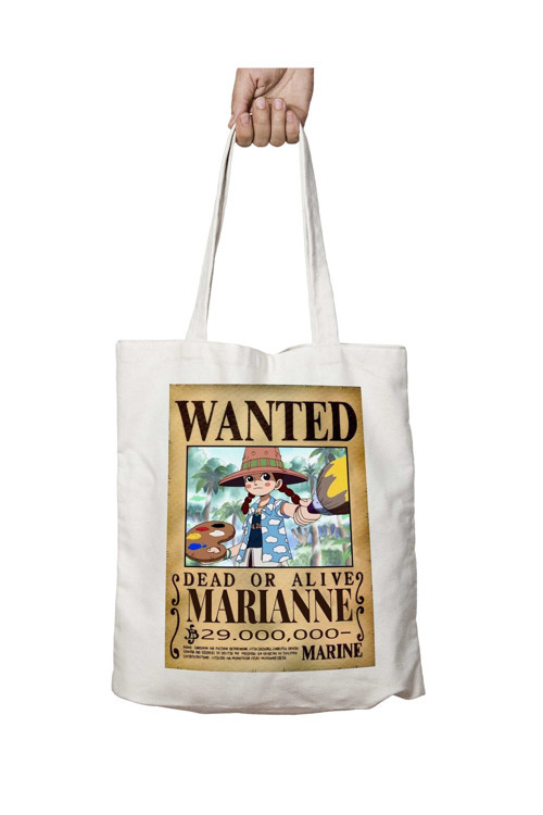 Art hedi̇ye Wanted Marianne Anime iki Tarafı Kalıcı Baskılı Yıkanabilir Okul Plaj Omuz Bez Çantası