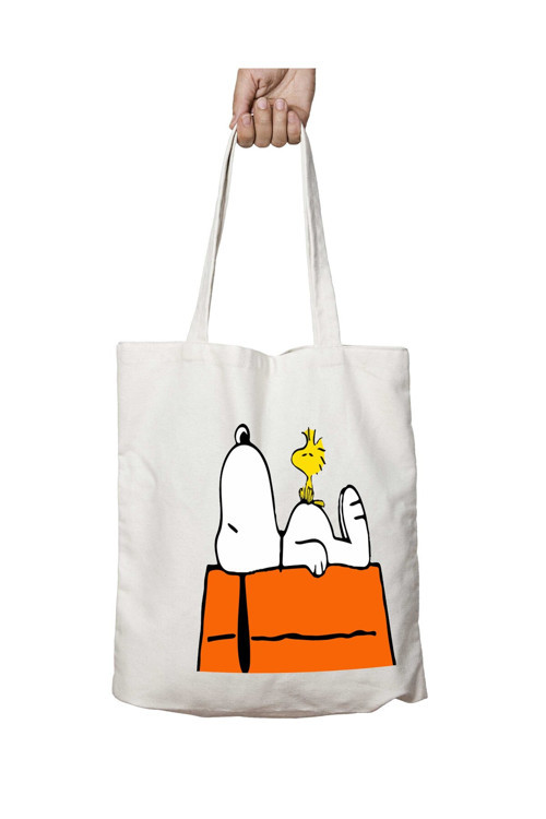 Art hedi̇ye Snoopy iki Taraf Kalıcı Yıkanabilir Okul Plaj Omuz Bez Çanta