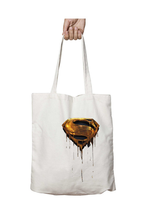 Art hedi̇ye Superman Logo (2) iki Taraf Kalıcı Yıkanabilir Okul Plaj Omuz Bez Çanta