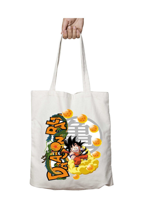 Art hedi̇ye Dragon Ball Goku iki Taraf Kalıcı Yıkanabilir Okul Plaj Omuz Bez Çanta