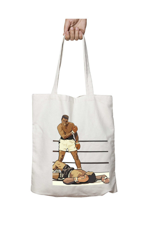 Art hedi̇ye Muhammed Ali Ring iki Taraf Kalıcı Yıkanabilir Okul Plaj Omuz Bez Çanta