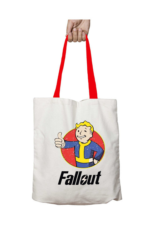 Art hedi̇ye Kırmızı Kulplu Fallout Yıkanabilir Omuz Çanta