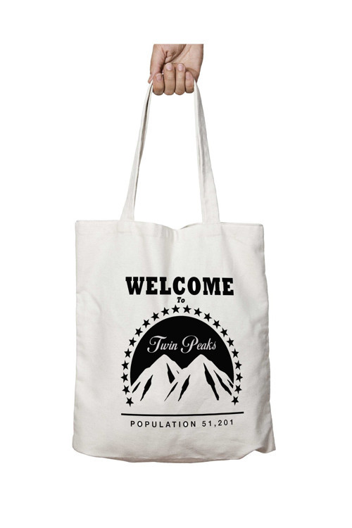 Art hedi̇ye Twin Peaks Paramount Logo iki Taraf Kalıcı Yıkanabilir Okul Plaj Omuz Bez Çanta
