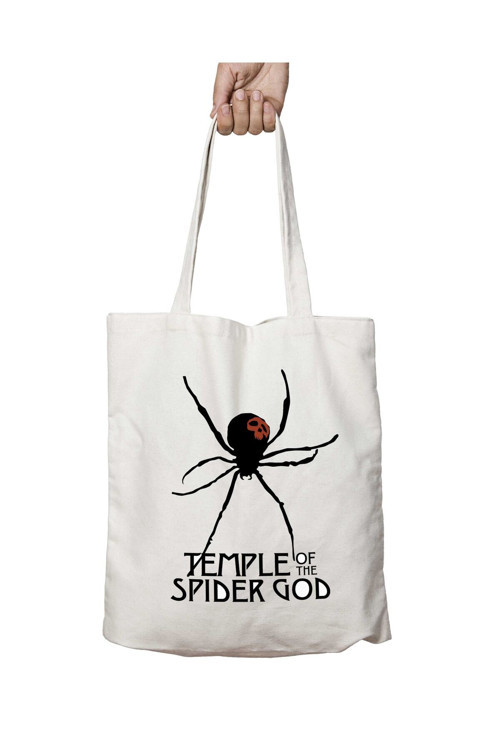 Art hedi̇ye Temple of the Spider God (Black Spider) iki Tarafı Kalıcı Baskılı Yıkanabilir Çanta