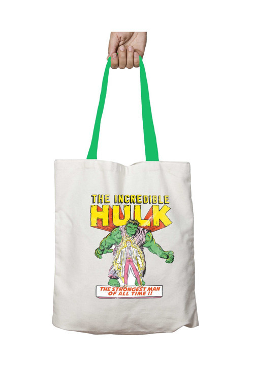 Art hedi̇ye Yeşil Kulplu The Incredible Yeşil Hulk Yıkanabilir Omuz Çanta