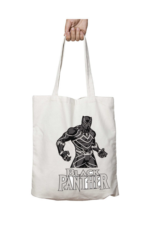 Art hedi̇ye Black Panter iki Taraf Kalıcı Yıkanabilir Okul Plaj Omuz Bez Çanta