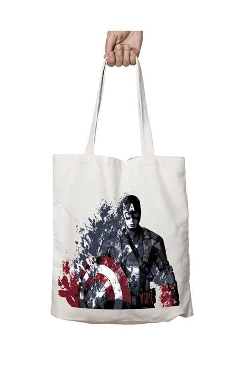Art hedi̇ye Captain America Marvel iki Taraf Kalıcı Yıkanabilir Okul Plaj Omuz Bez Çanta