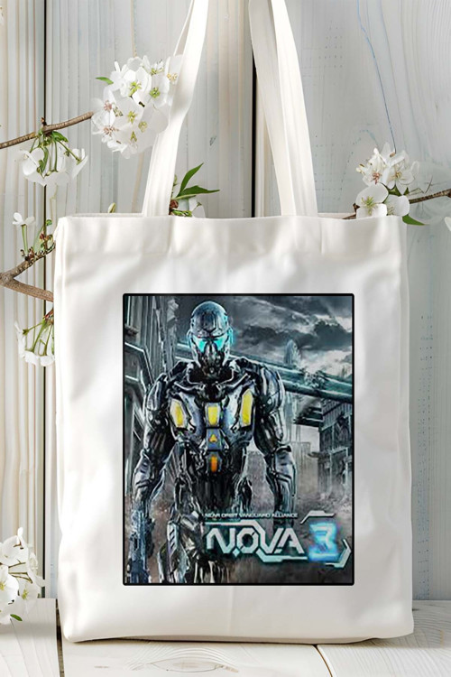 Art hedi̇ye nova Mobil Oyun Baskılı Bez Çanta Omuz Çantası Çift tafaflı baskı kişiye özel 5
