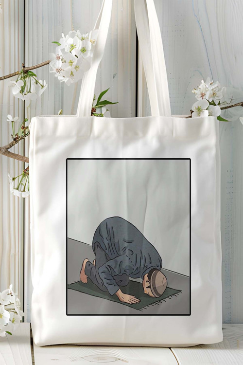 Art hedi̇ye namaz secde İslamiyet Baskılı Bez Çanta Omuz Çantası kişiye özel model 31