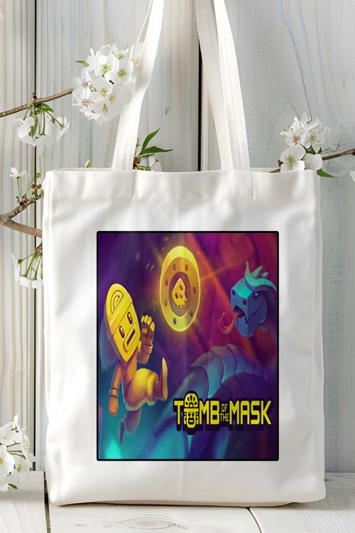 Art hedi̇ye tomb mask Mobil Oyun Baskılı Bez Çanta Omuz Çantası Çift tafaflı baskı kişiye özel 3