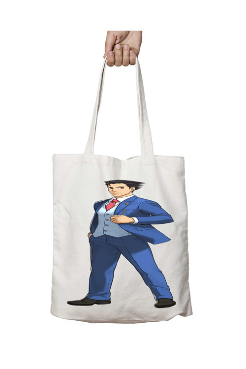 Art hedi̇ye Ace-Attorney-Transparent iki Taraf Kalıcı Yıkanabilir Okul Plaj Omuz Bez Çanta