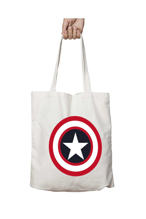 Art hedi̇ye Captain America Kalkan iki Taraf Kalıcı Yıkanabilir Okul Plaj Omuz Bez Çanta