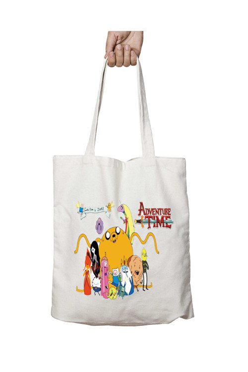 Art hedi̇ye Adventure Time Finn And Jake iki Taraf Kalıcı Yıkanabilir Okul Plaj Omuz Bez Çanta