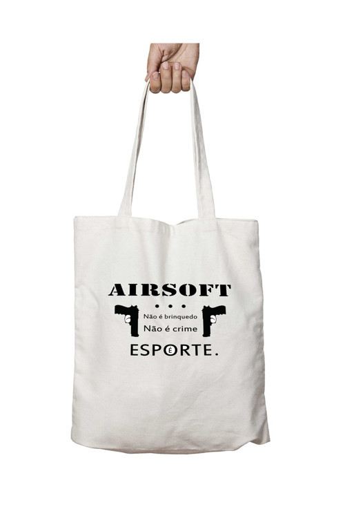 Art hedi̇ye Airsoft não é brinquedo iki Taraf Kalıcı Yıkanabilir Okul Plaj Omuz Bez Çanta