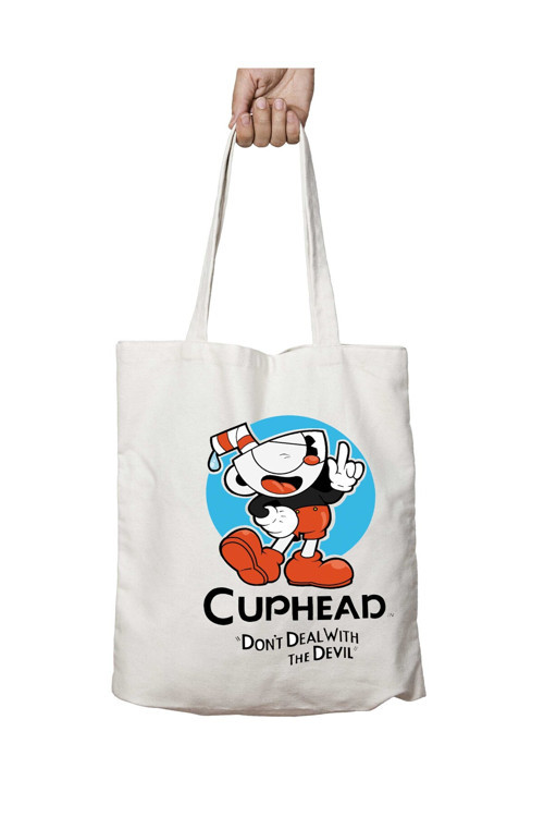 Art hedi̇ye Cuphead Dont Deal With The Devil Iki iki Taraf Kalıcı Yıkanabilir Okul Plaj Omuz Bez Çanta