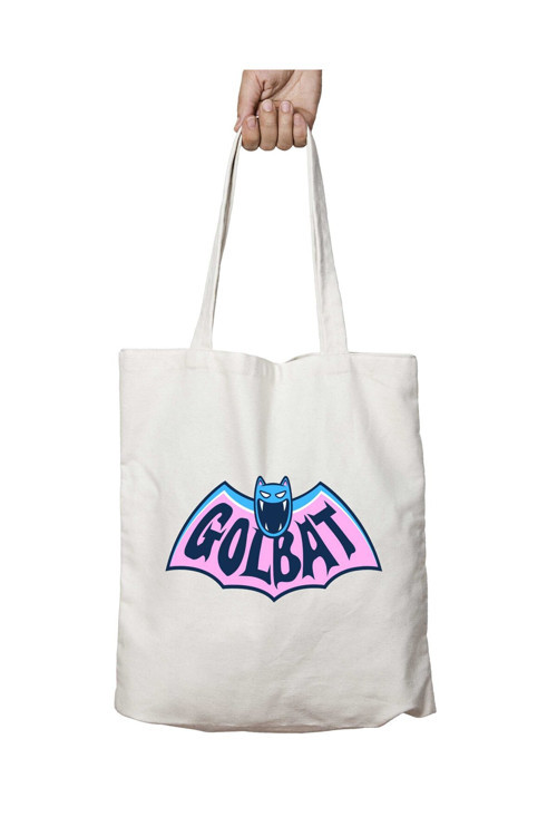 Art hedi̇ye Pokemon Golbat Batman Retro iki Tarafı Kalıcı Baskılı Yıkanabilir Okul Plaj Omuz Bez Çantası