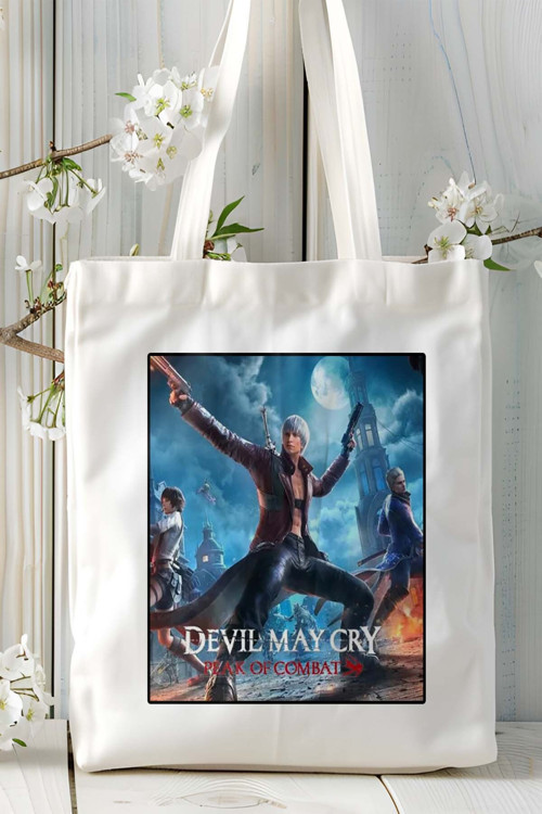 Art hedi̇ye devil may cry Mobil Oyun Baskılı Omuz Çanta Çift tafaflı baskı kişiye özel 3