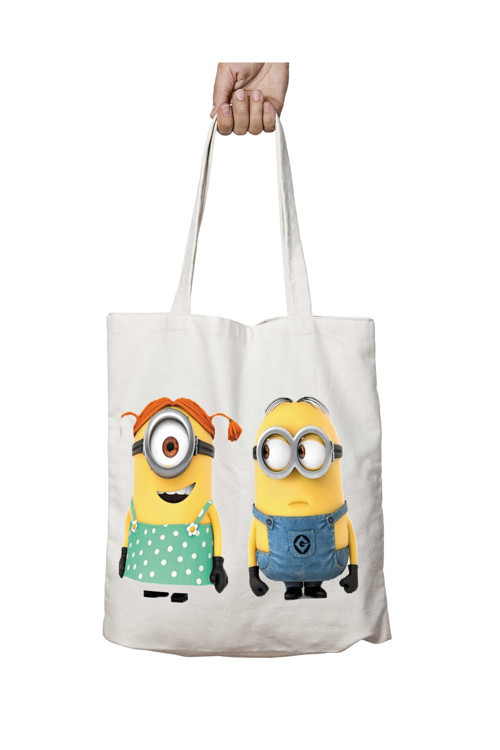 Art hedi̇ye Minionlar iki Taraf Kalıcı Yıkanabilir Okul Plaj Omuz Bez Çanta