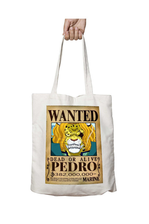Art hedi̇ye Wanted Pedro Anime iki Tarafı Kalıcı Baskılı Yıkanabilir Okul Plaj Omuz Bez Çantası