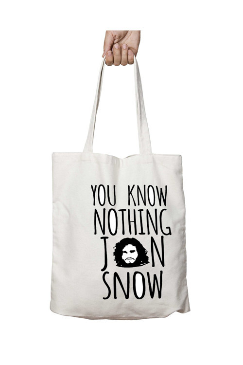 Art hedi̇ye Game Of Thrones You Know Nothing g iki Taraf Kalıcı Yıkanabilir Okul Plaj Omuz Bez Çanta