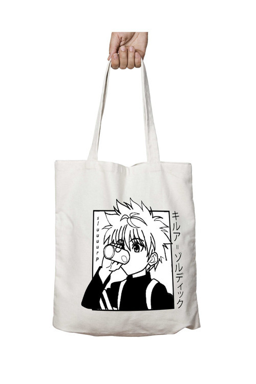 Art hedi̇ye Anime Hunter X Hunter Killua iki Taraf Kalıcı Yıkanabilir Okul Plaj Omuz Bez Çanta