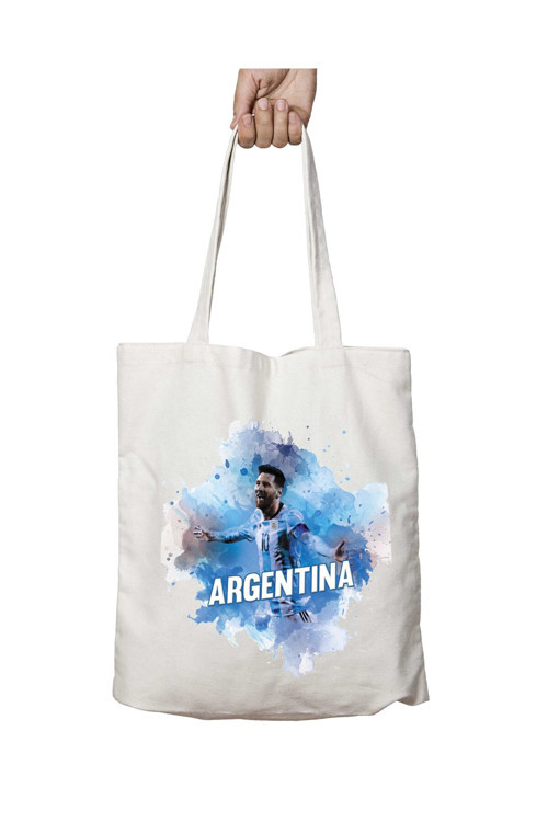 Art hedi̇ye Argentina Messi iki Taraf Kalıcı Yıkanabilir Okul Plaj Omuz Bez Çanta