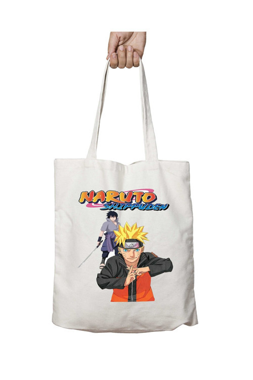 Art hedi̇ye Naruto Shippuden iki Tarafı Kalıcı Baskılı Yıkanabilir Çanta
