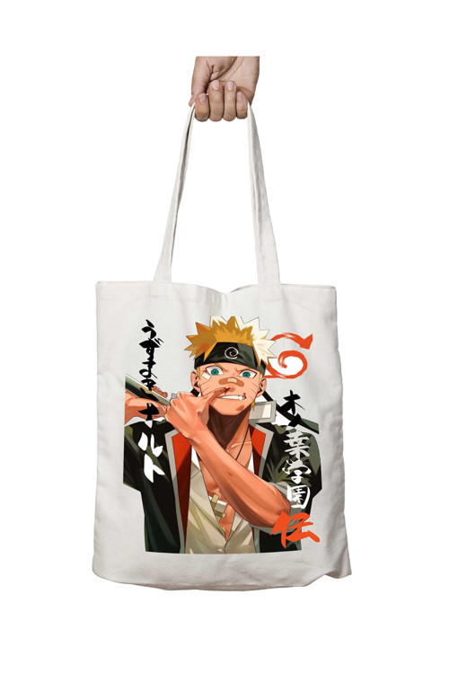 Art hedi̇ye Naruto İşte Bu iki Tarafı Kalıcı Baskılı Yıkanabilir Okul Plaj Omuz Bez Çantası