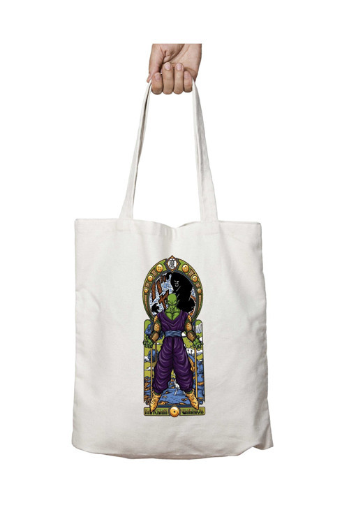 Art hedi̇ye Namekian Piccolo Dragon Ball iki Tarafı Kalıcı Baskılı Yıkanabilir Çanta
