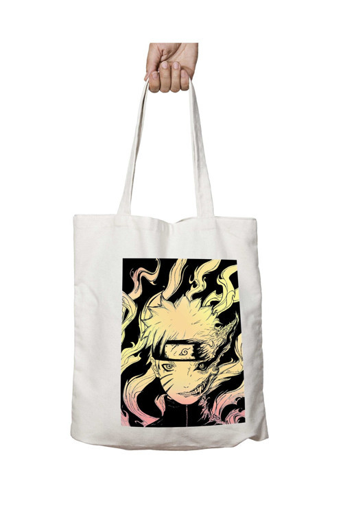 Art hedi̇ye Naruto And Kurama iki Tarafı Kalıcı Baskılı Yıkanabilir Çanta