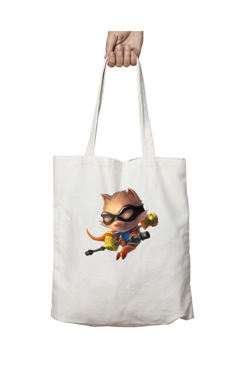 Art hedi̇ye Teemo Karakter iki Tarafı Kalıcı Baskılı Yıkanabilir Çanta