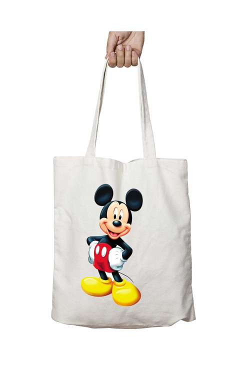 Art hedi̇ye Mickey Mouse iki Taraf Kalıcı Yıkanabilir Okul Plaj Omuz Bez Çanta
