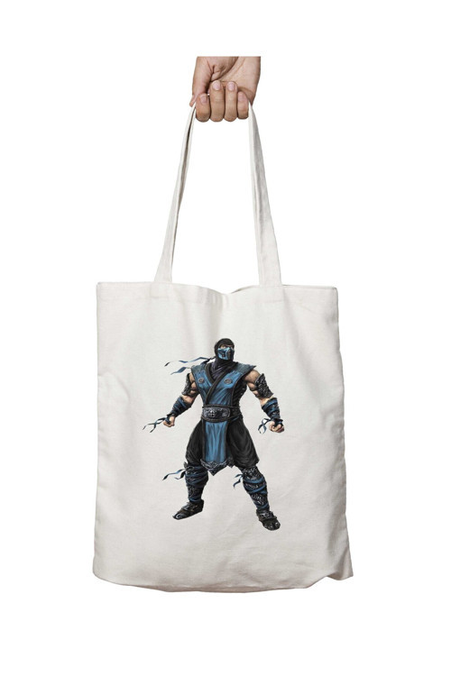Art hedi̇ye Sub Zero Kombat iki Tarafı Kalıcı Baskılı Yıkanabilir Çanta