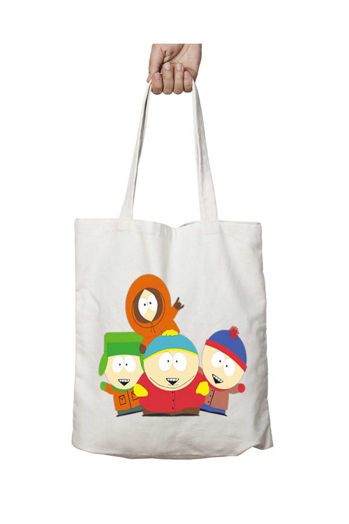 Art hedi̇ye South Park Eric Cartman Kenny iki Tarafı Kalıcı Baskılı Yıkanabilir Çanta