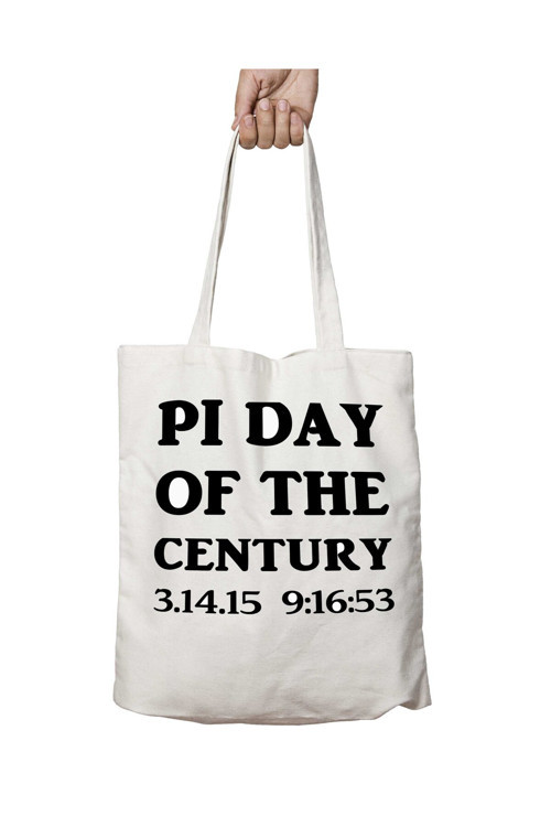 Art hedi̇ye PI day Of The Century iki Tarafı Kalıcı Baskılı Yıkanabilir Çanta